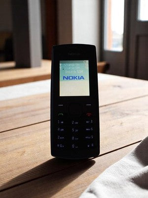 Téléphone portable Nokia vintage rétro noir – Mobile fonctionnel sans chargeur