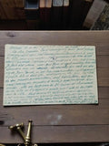 Lettre manuscrite ancienne 1939-1945 encre bleue papier vintage guerre WW2