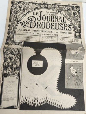 Ancien journal broderie Le Journal des Brodeuses 1950 motif vintage professionne