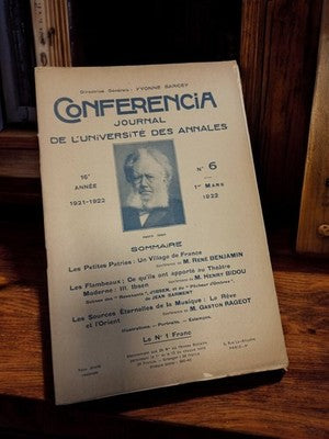 Revue ancienne Conférencia 1922 journal universitaire rétro vintage France