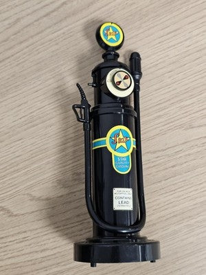 Radio vintage FM forme pompe à essence rétro noire déco originale années 80