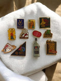 Lot 10 pin’s publicitaires vintage années 80 médias TV cinéma Finlandia