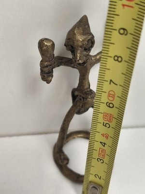 Sculpture africaine ancienne bronze figurine artisanale statuette ethnique
