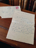 Lettre manuscrite ancienne 1946 + enveloppe Paris Marseille vintage post-WW2