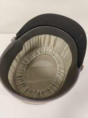 Ancien képi cavalerie française, gris et rouge, insigne doré, collection militai