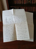 Lettre manuscrite ancienne 1948, encre noire, écriture cursive vintage