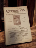 Revue ancienne CONFERENCIA 1922 journal universitaire vintage Années 20