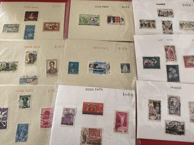 Lot anciens timbres collection vrac Tous Pays France Vietnam philatélie