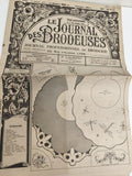 Ancien journal broderie Le Journal des Brodeuses 1951 motif vintage