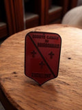 Plaque métal ancienne Société Canine du Bourbonnais blason rétro EXCELLENT