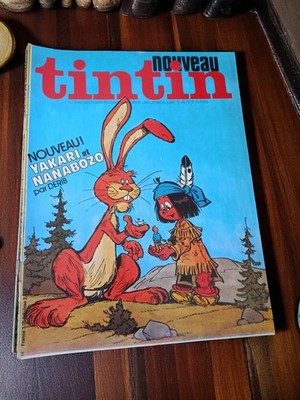 Magazine Nouveau Tintin Yakari Nanabozo Derib vintage couverture bleue rare