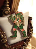 Pin's vintage Tortues Ninja TMNT vert rouge émaillé Raphael années 90
