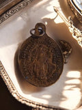 Médaille miraculeuse bronze vintage 1830 Vierge Marie prière catholique