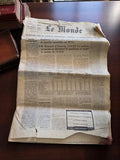 Journal Le Monde ancien 1974 élection présidentielle vintage rétro