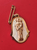 Pendentif catholique ancien vintage religieux, médaillon rétro collection France