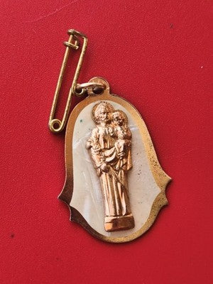 Pendentif catholique ancien vintage religieux, médaillon rétro collection France