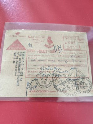 Ancienne enveloppe recommandée France 1963 cachets postaux philatélie rare