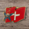 Pin's vintage Jeux Olympiques Canada drapeau croix rouge émaillé mascotte