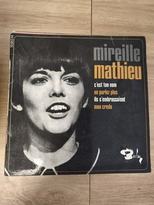 Vinyle 45 tours rétro Mireille Mathieu ancien disque collection état d'occasion