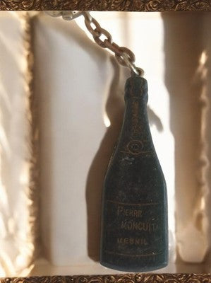 Porte-clés bouteille Pierre Moncuit Mesnil publicitaire vintage alcool France