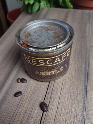 Boîte métal vintage Nescafé Nestlé – déco rétro café, conserve ancienne