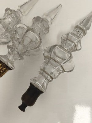 Lot de pampilles anciennes cristal pour lustre décoratif, embouts variés