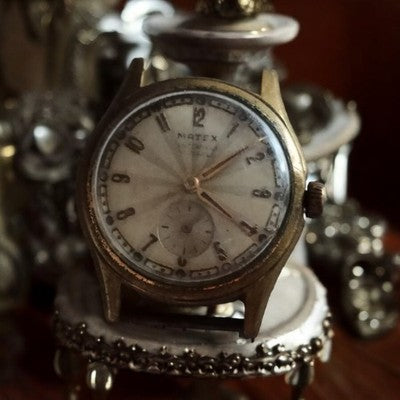 Montre mécanique Matex vintage cadran patiné années 50-60 homme