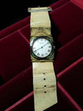 Montre femme Exacta vintage cadran nacre, bracelet clair rétro années 60-70