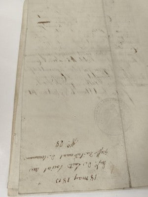 Ensemble de lettres administratives manuscrites XIXe, 1813, plume, timbres 25 c