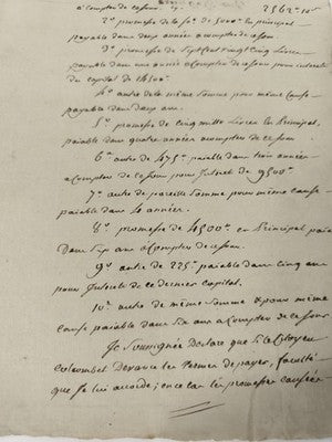 Lettre manuscrite administrative 1797, ancien bordereau XVIIIe français
