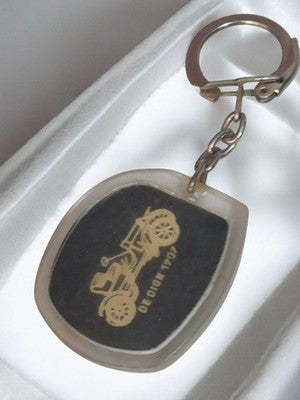 Porte-clés ancien vintage voiture De Dion 1907 rétro accessoire publicitaire
