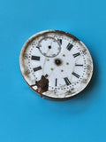Ancienne montre gousset vintage à restaurer cadran émaillé blanc pour pièces