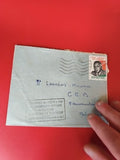 Ancienne lettre vintage Madagascar 1961 avec timbre oblitéré philatélie collecti