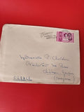 Ancienne lettre vintage timbre oblitéré Luxembourg, philatélie collection