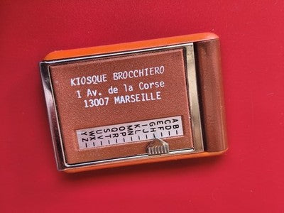 Vintage Répertoire Téléphonique de Bureau Ancien Mini Index Adresse Marseille