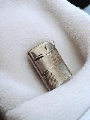 Briquet vintage ancien métal argenté à restaurer rétro collection pièce détachée
