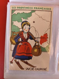 Carte ancienne vintage Les Provinces Françaises Savoie Dauphiné Grenoble illustr