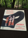 Disque vinyle ancien Berlioz Weber pochette illustrée musique classique rétro