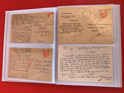 Lot ancien cartes postales oblitérées Aubagne philatélie écriture manuscrite