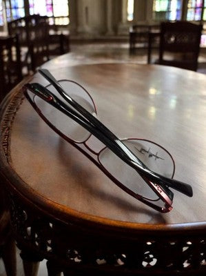 Monture lunettes vintage Thierry Mugler aviateur bordeaux – Deadstock rare
