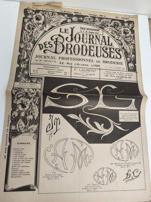 Journal ancien broderie Le Journal des Brodeuses 1953 motif alphabet vintage