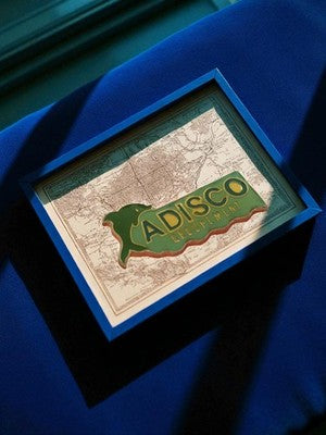 Pin's publicitaire vintage ADISCO édition limitée vert doré