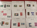 Lot ancien de timbres vintage internationaux en vrac, divers pays, philatélie