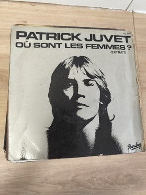 Vinyle 45T vintage Patrick Juvet Où sont les femmes ? Barclay pochette noir & bl