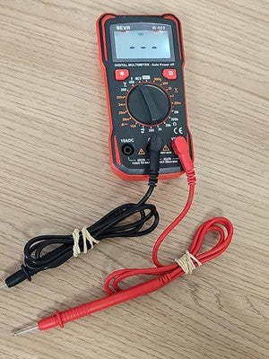 Beva W-002 Vintage Digital Multimeter, Used Black Red Electronic Tester