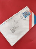 Ancienne enveloppe oblitérée Par Avion avec timbre Brésil 1994 philatélie