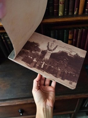Vintage souvenir album Lourdes detachable postcards retro