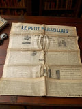 Ancien journal Le Petit Marseillais 1933 vintage presse rétro authentique