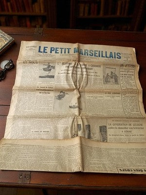 Ancien journal Le Petit Marseillais 1933 vintage presse rétro authentique