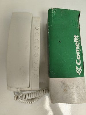 Interphone audio Comelit blanc filaire portier avec combiné et boîte